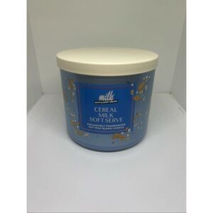 Bath & Body Works Cereal Milk Soft Serve 3 Wick Candle Rare Milk Collection